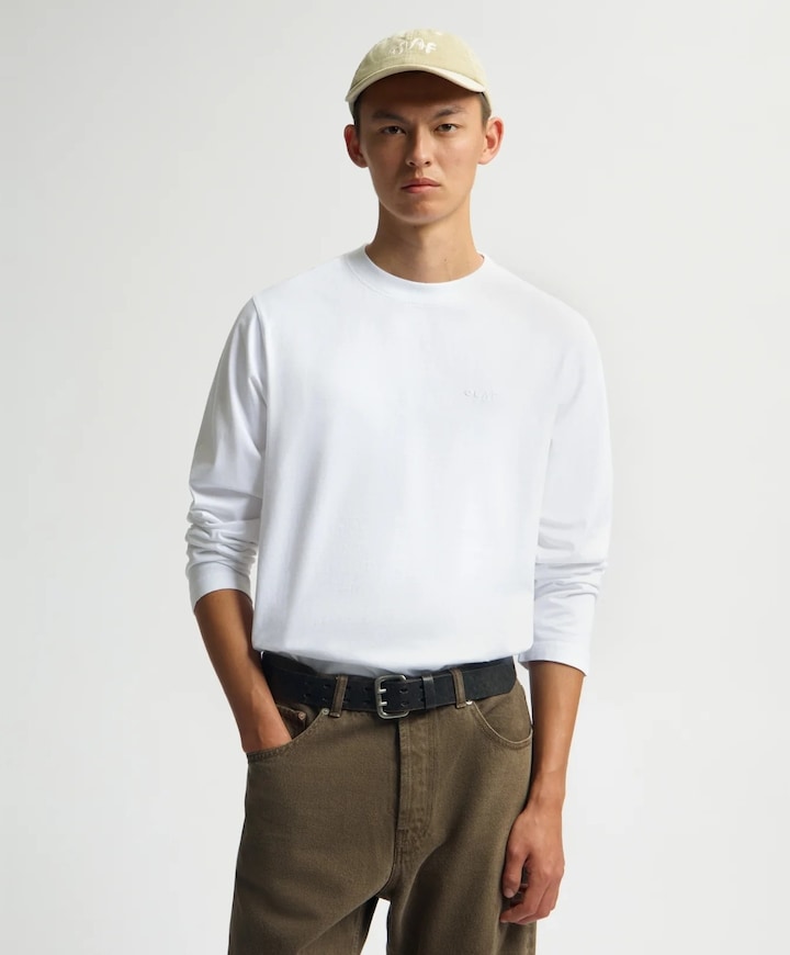 Heren longsleeve wit