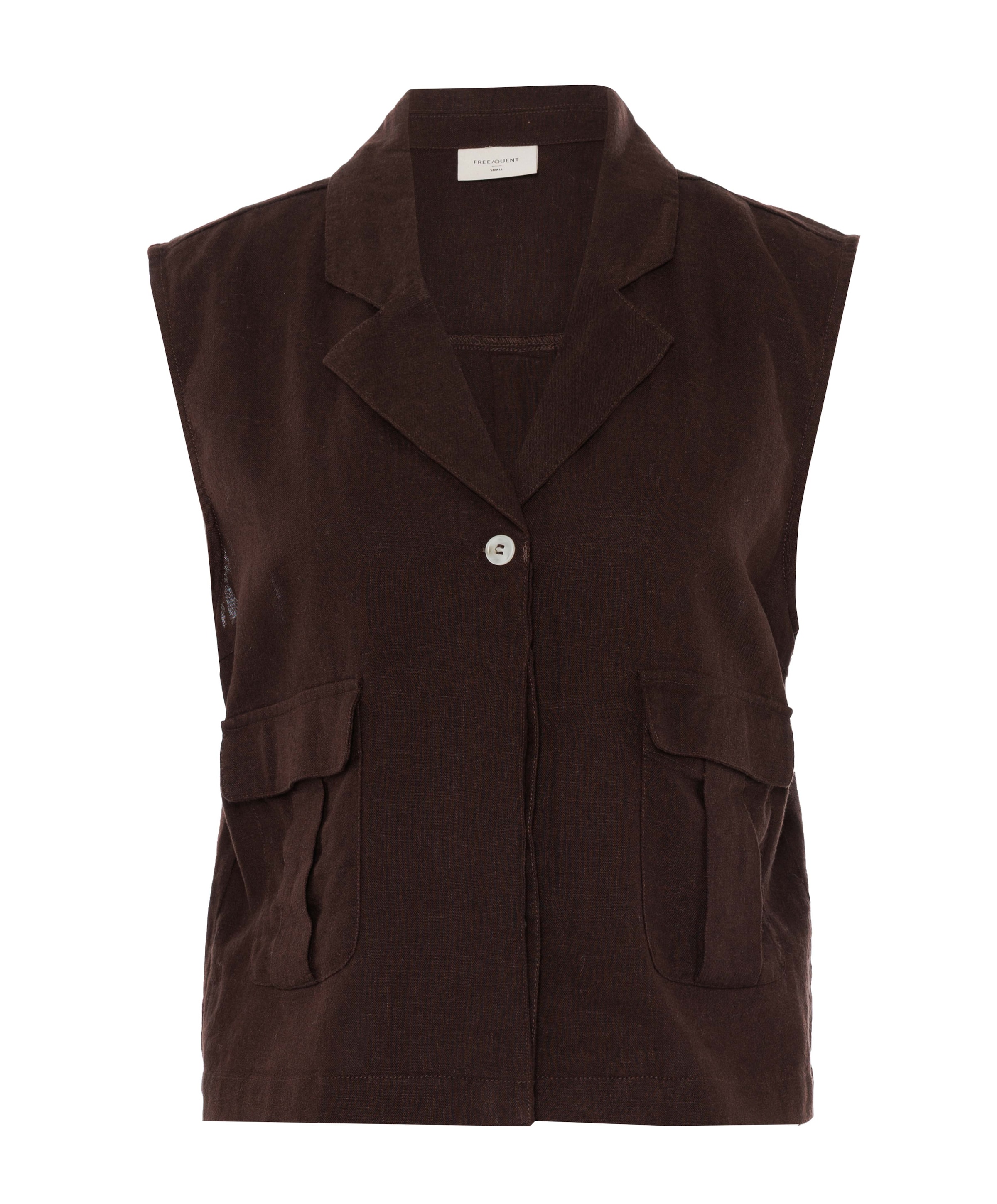 Dames gilet bruin