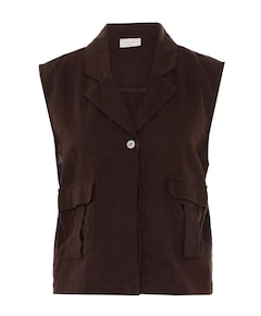 Dames gilet bruin