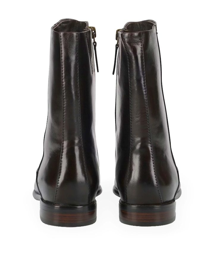 F2399 dames enkellaarzen bruin