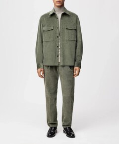 Heren overhemd lange mouw groen