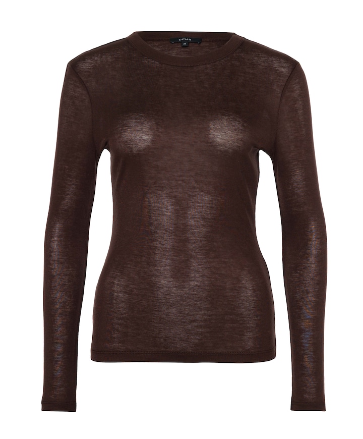 Dames longsleeve bruin