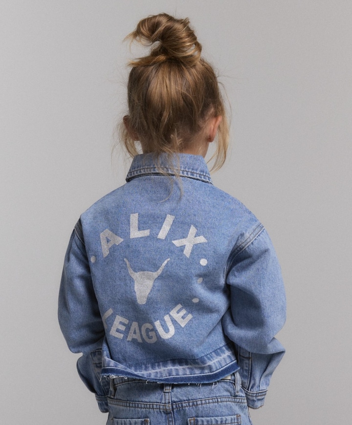Meisjes spijkerjas blauw