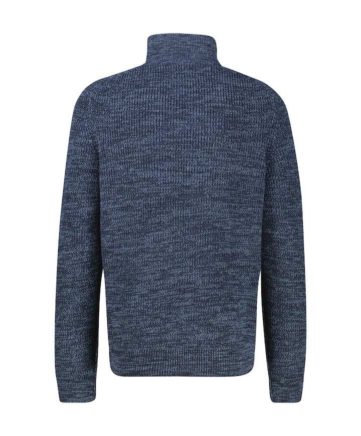 Heren trui met rits blauw