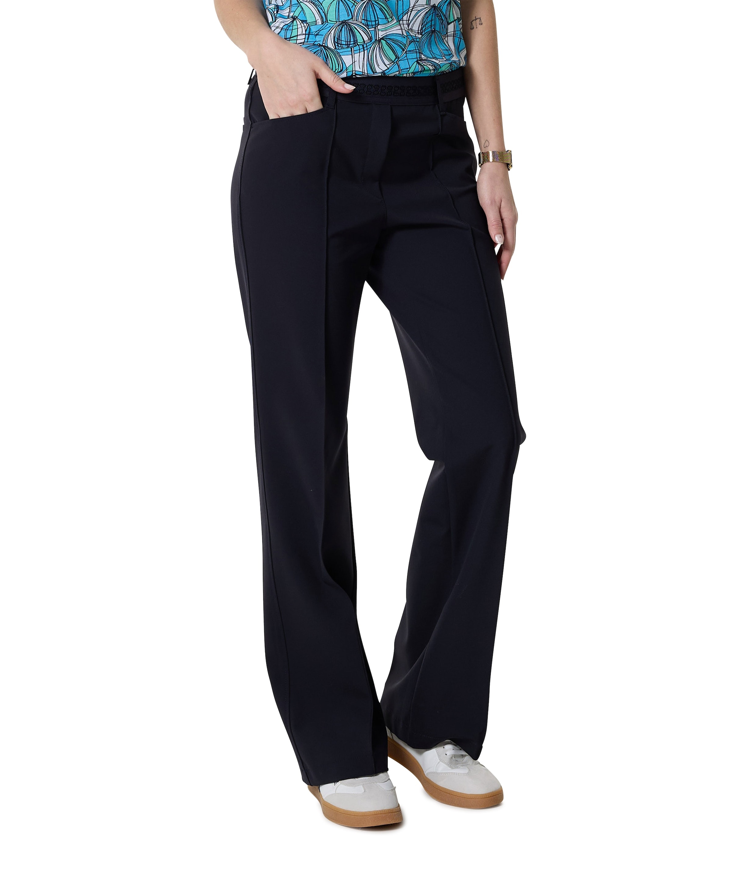 Hose Pull On Slim dames broek blauw