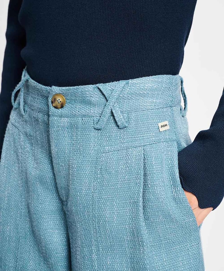 Bouclé Dawn broek blauw