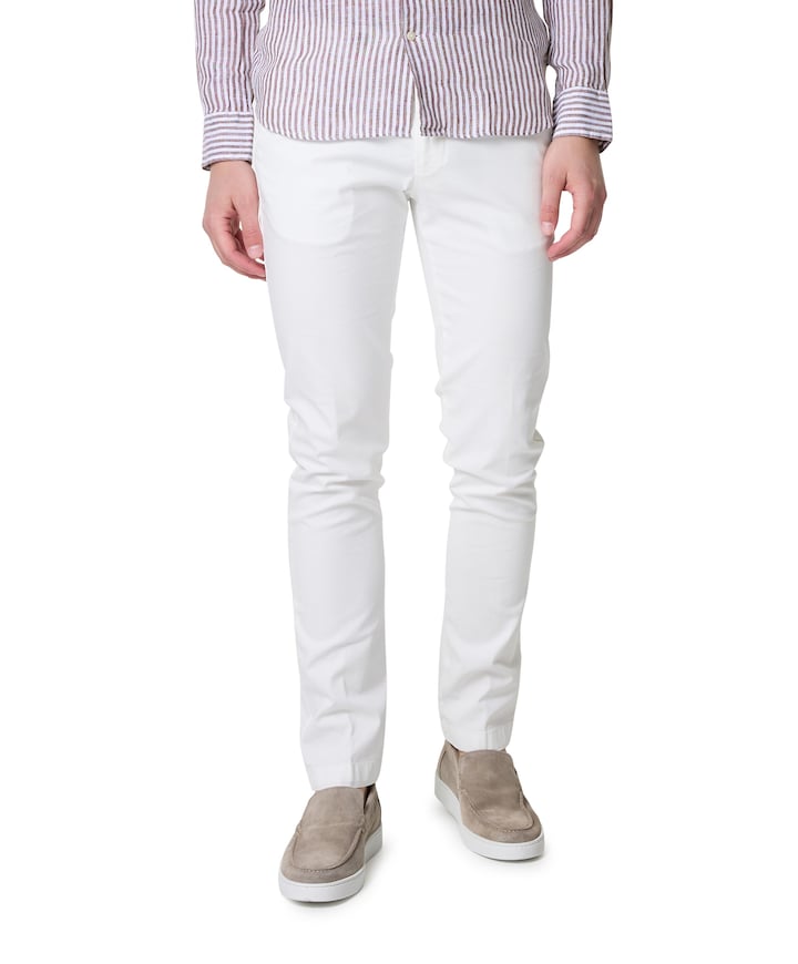 Morello heren pantalon wit