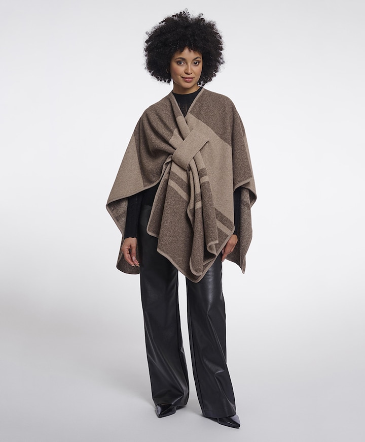 Dames cape beige