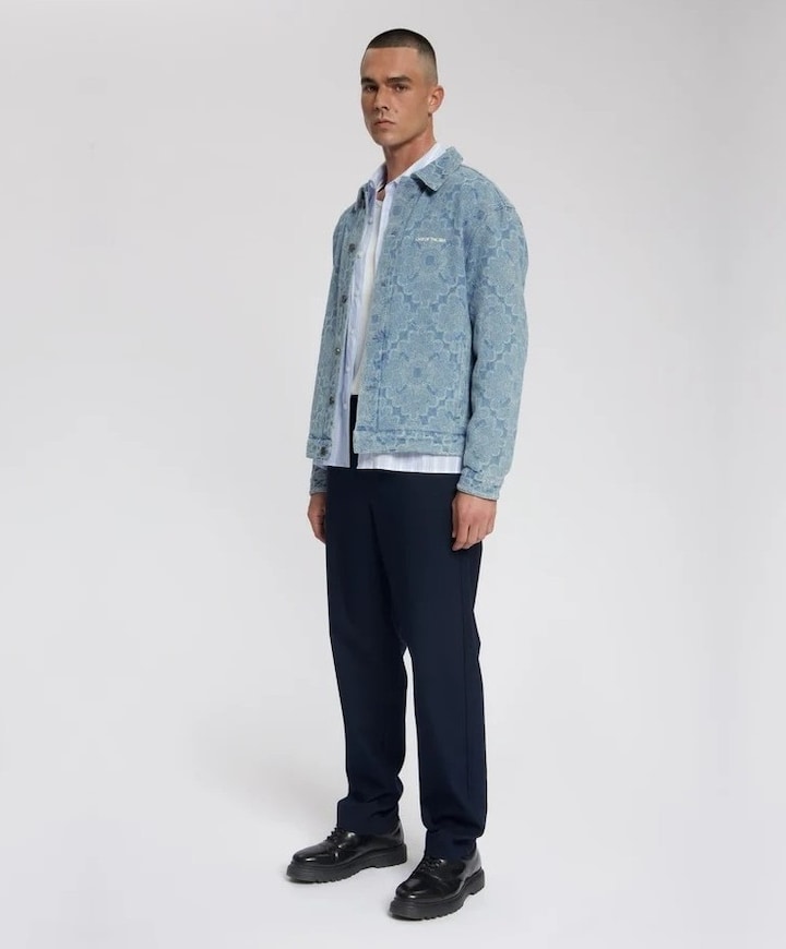 Heren overshirt blauw