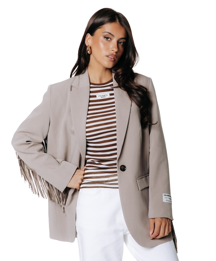Dames blazer beige