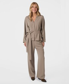 Lunet Crepe dames broek beige