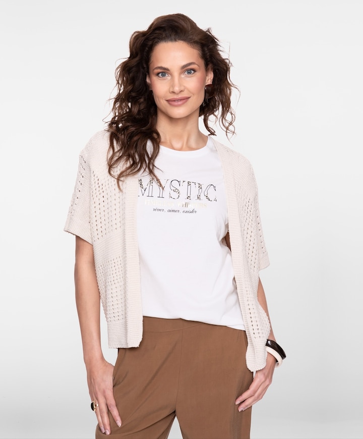 Dames vest ecru