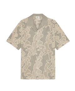 Heren overhemd korte mouw grijs