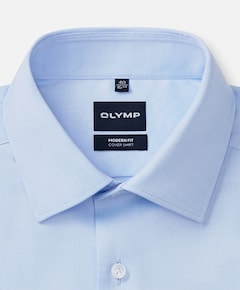 Heren overhemd lange mouw blauw