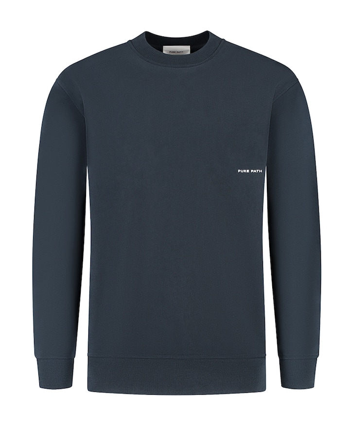 Heren sweater blauw