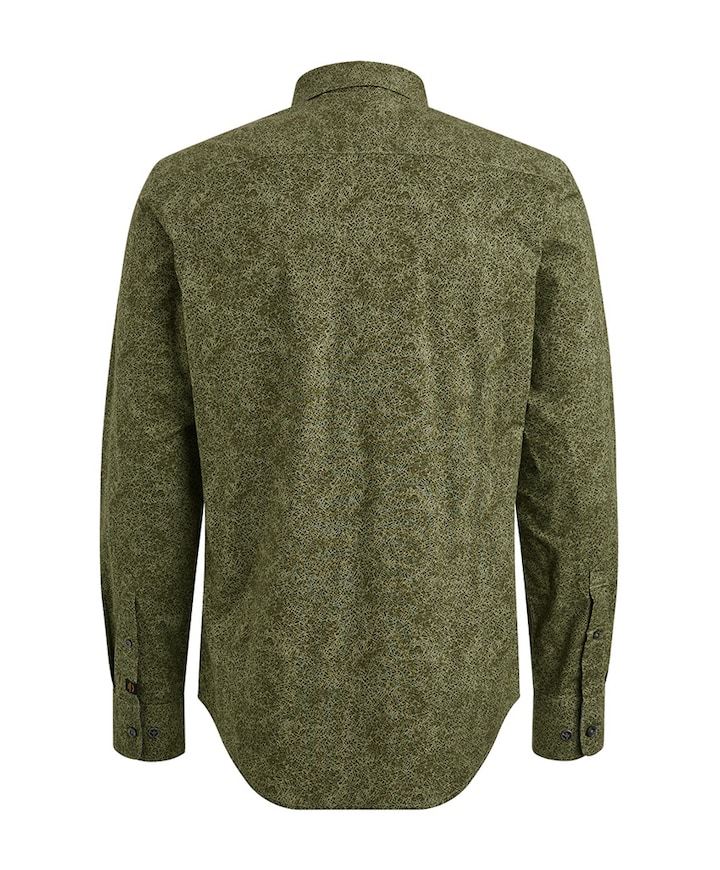 Heren overhemd lange mouw groen