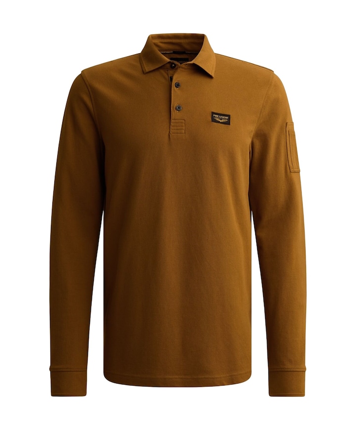 Heren polo bruin