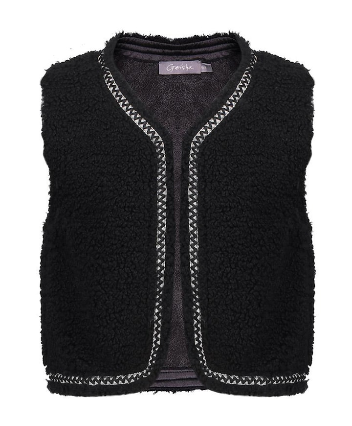 Meisjes gilet zwart