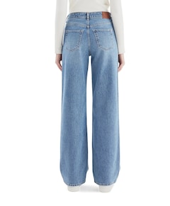 Relaxed straight dames jeans blauw