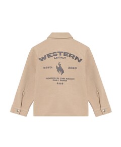 Jongens overhemd lange mouw beige