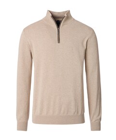 Trui met rits beige