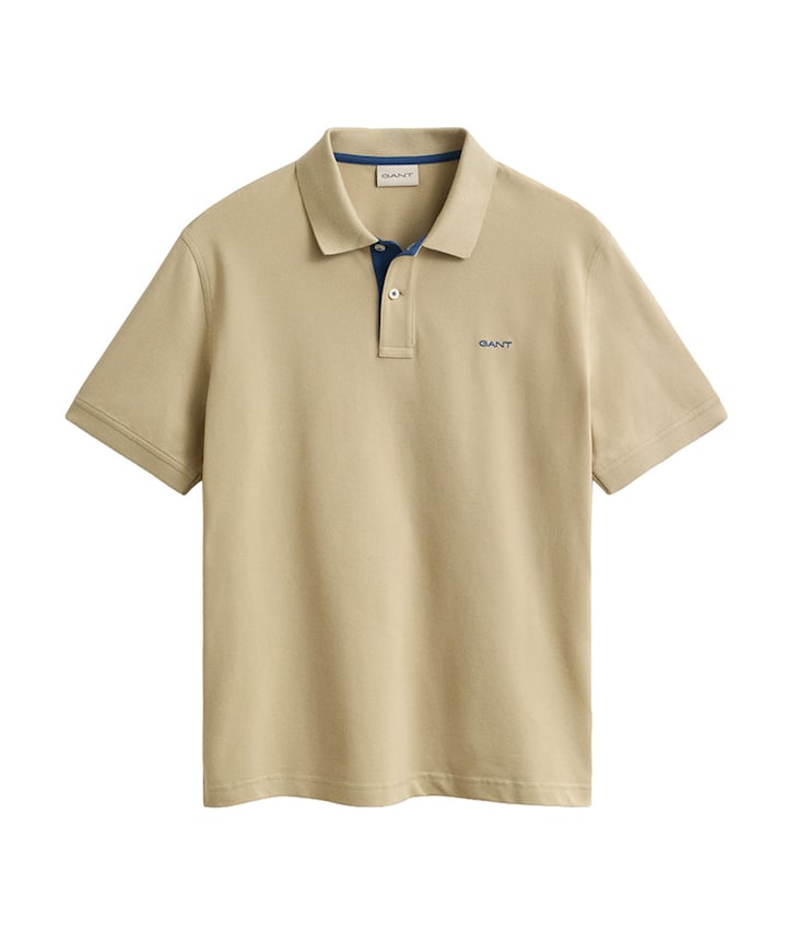 Heren polo beige