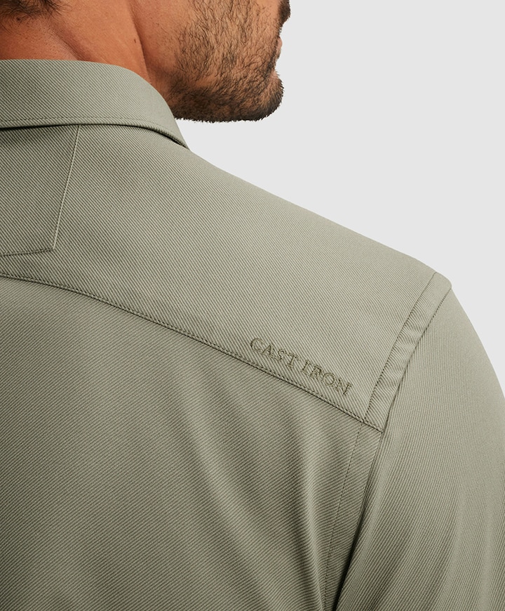 Heren overhemd lange mouw groen