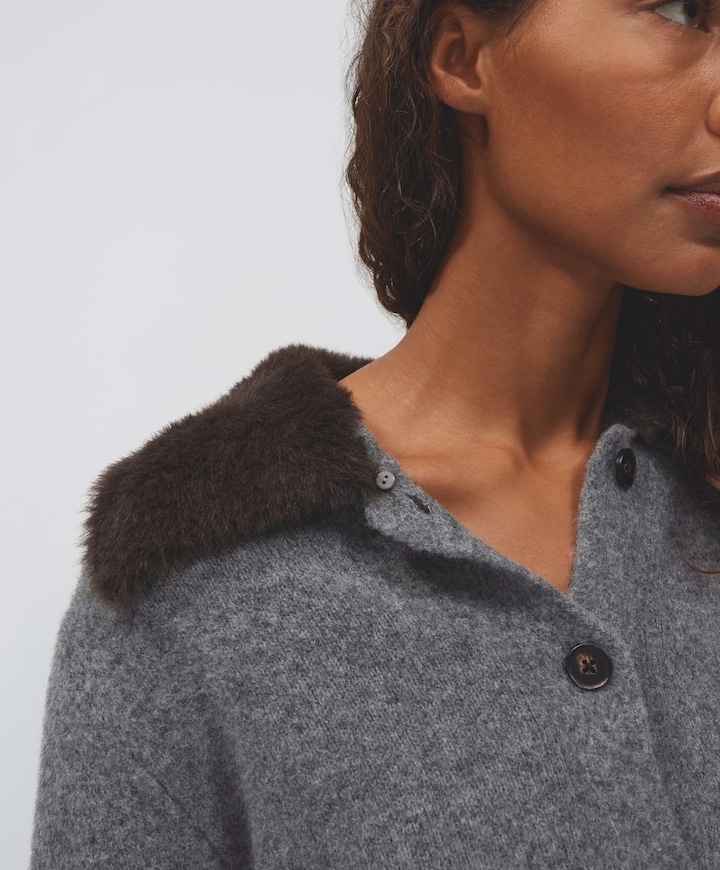 Dames vest grijs