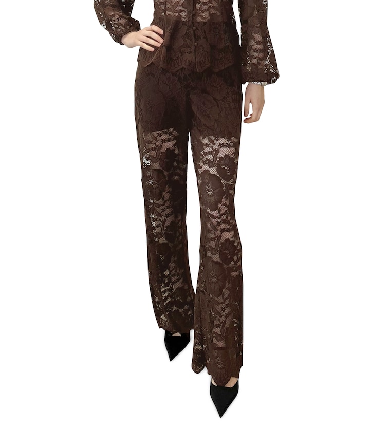 VIMAYE HW LACE broek bruin