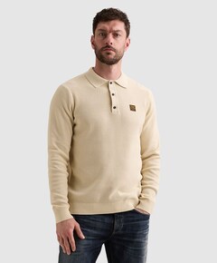 Heren polo ecru