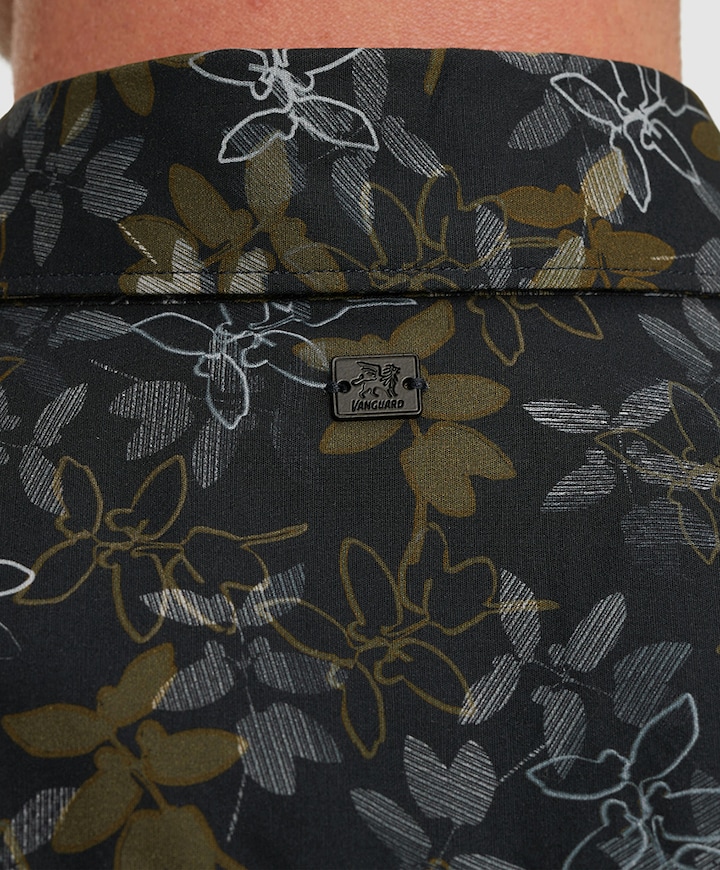 Heren overhemd lange mouw blauw