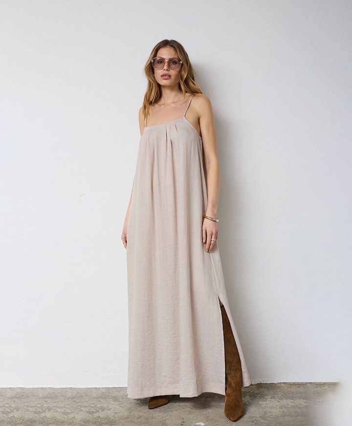 Dames jurk beige