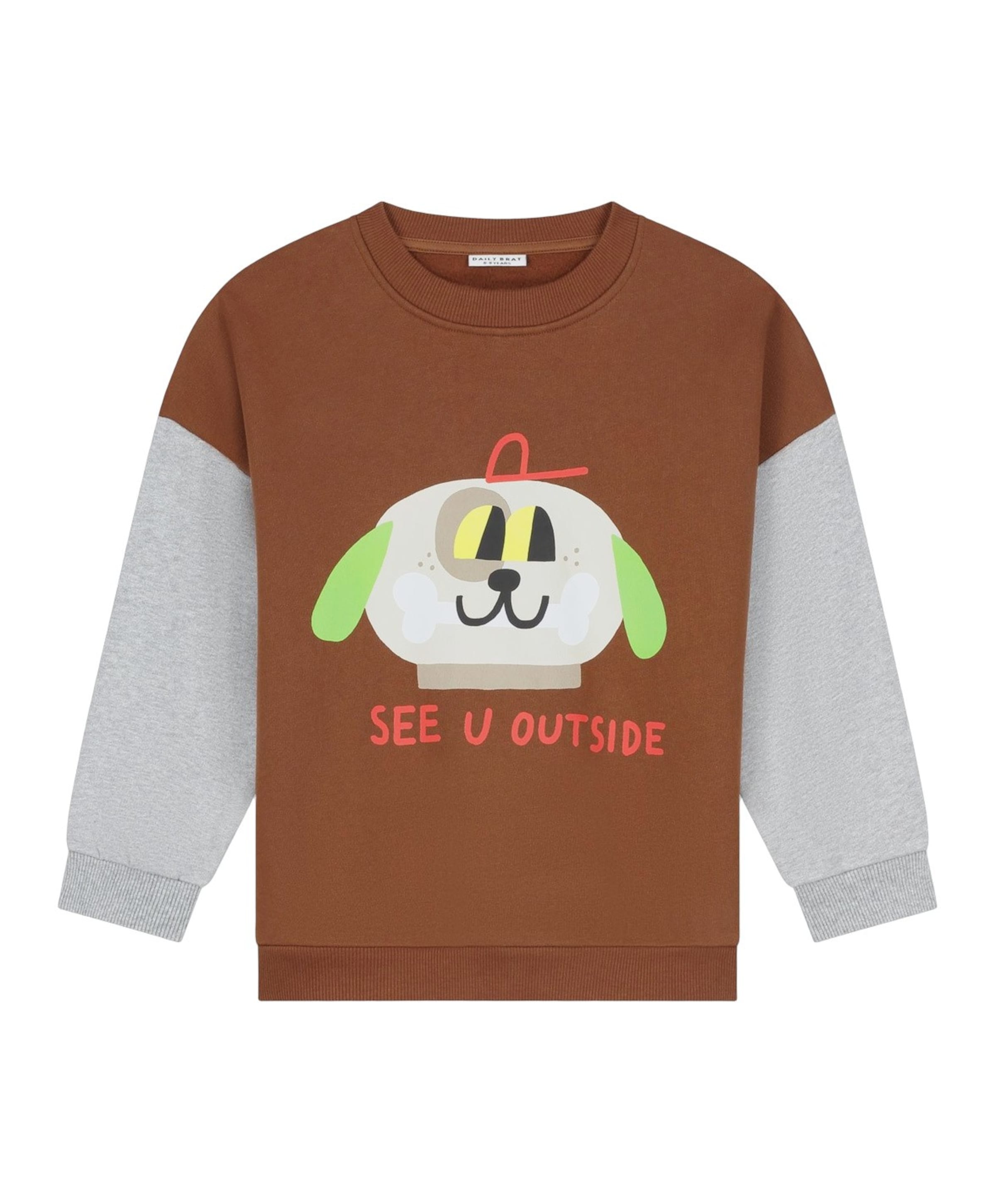 Uniseks sweater bruin