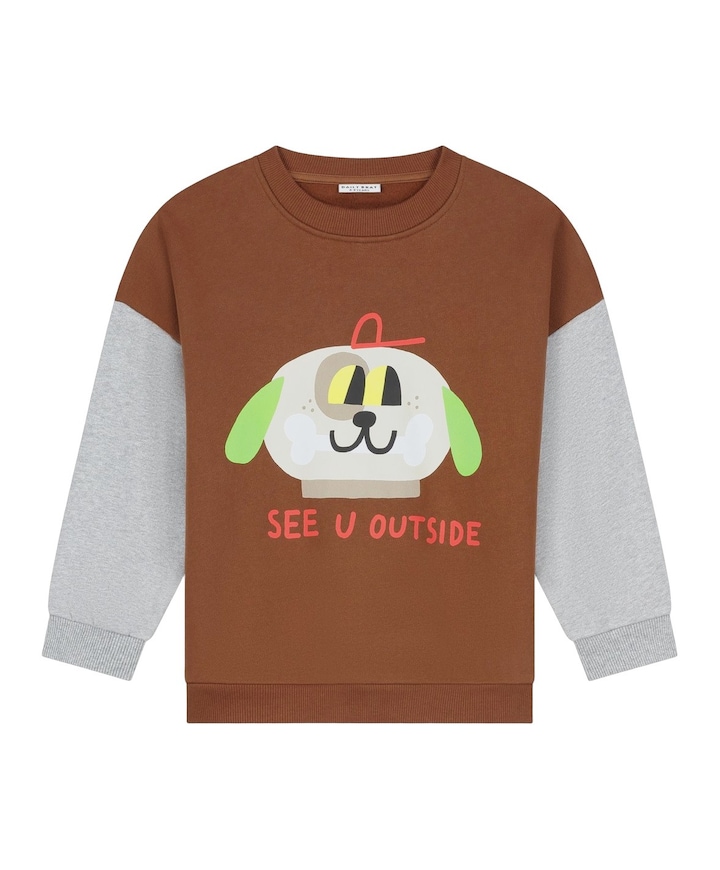 Uniseks sweater bruin