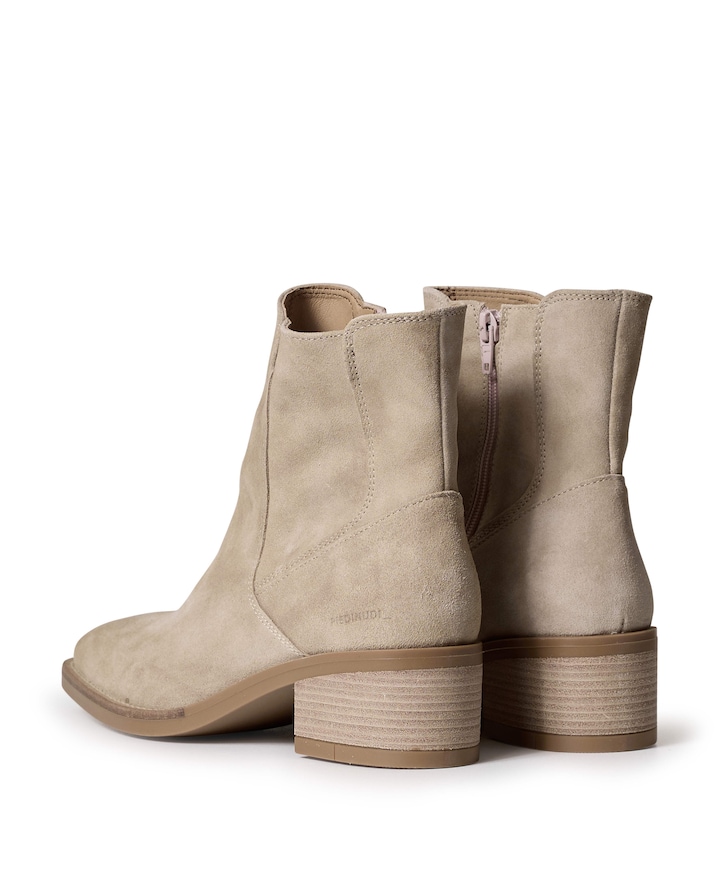 dames enkellaarzen beige