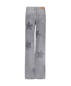 wide leg stars meisjes jeans grijs