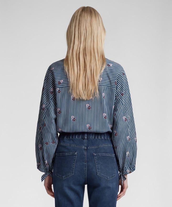 Dames blouse blauw