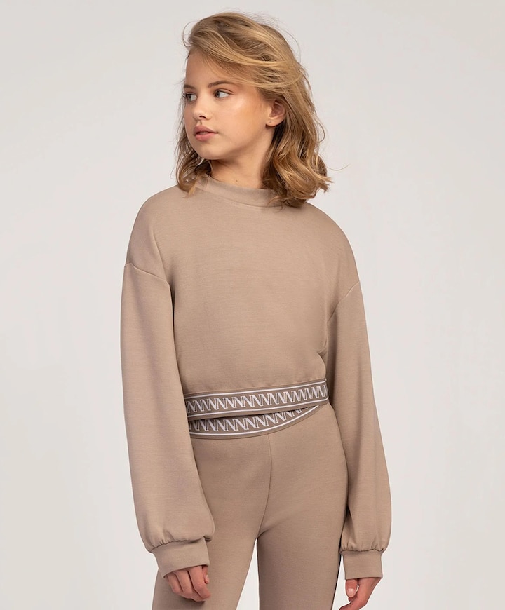 Meisjes sweater beige