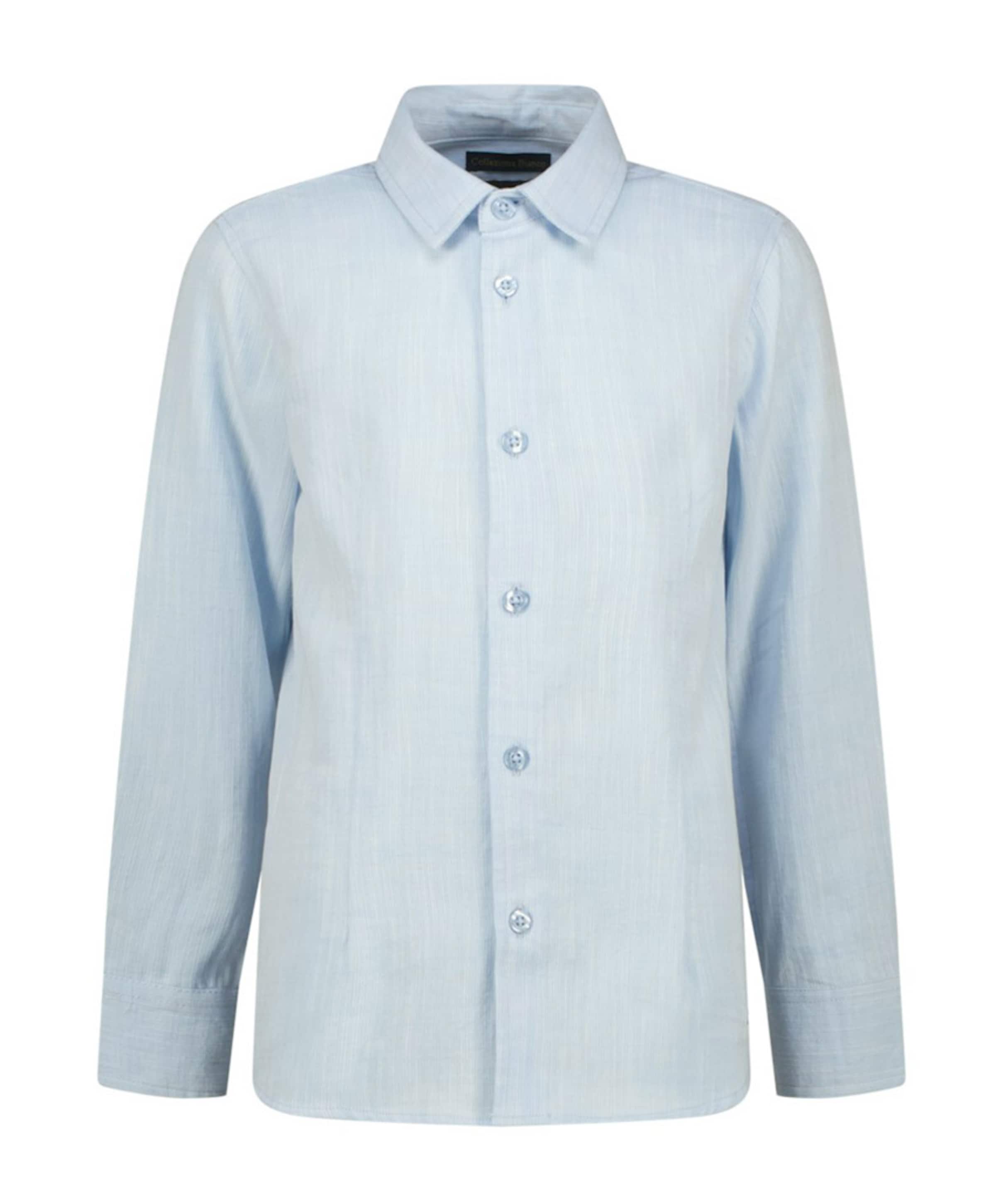 Jongens overhemd lange mouw blauw