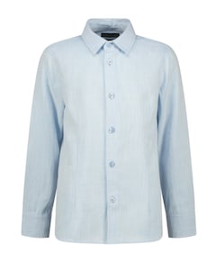 Jongens overhemd lange mouw blauw