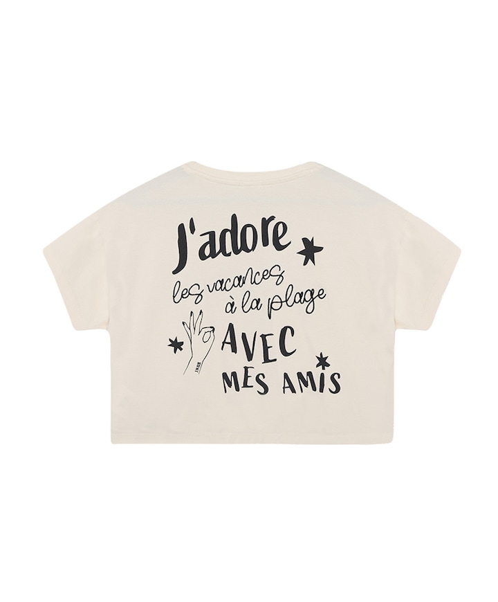 Meisjes t-shirt beige