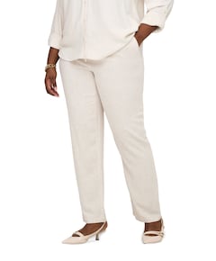 CARSIESTA HW PULL-UP LINEN BL PNT N dames broek ecru