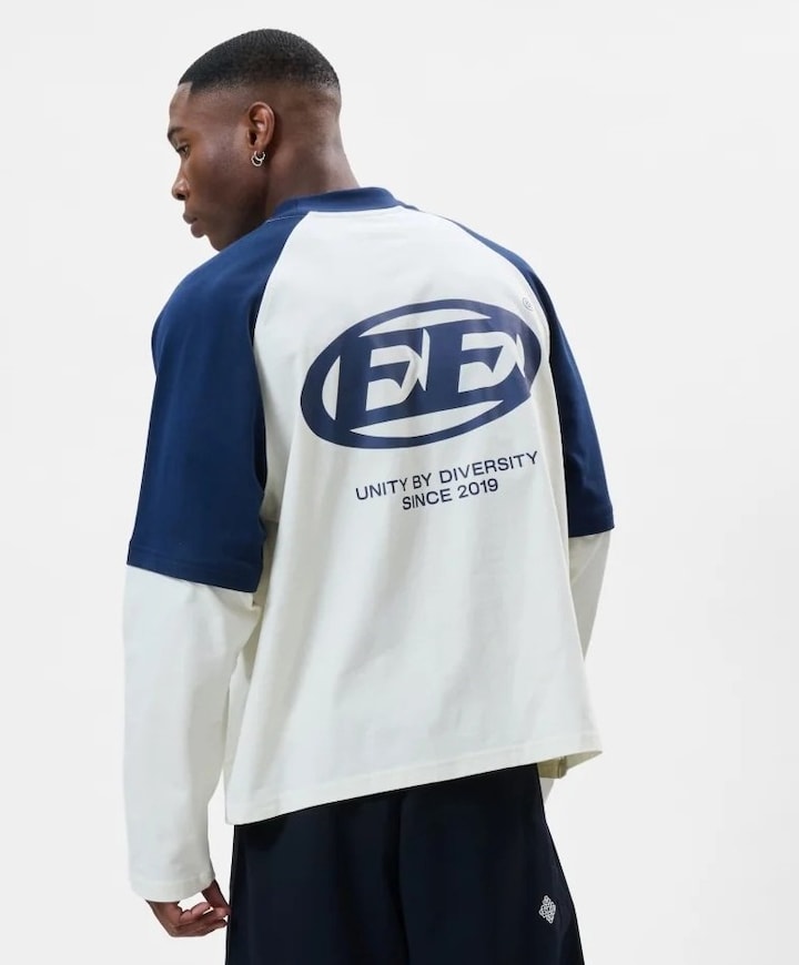 Uniseks longsleeve ecru