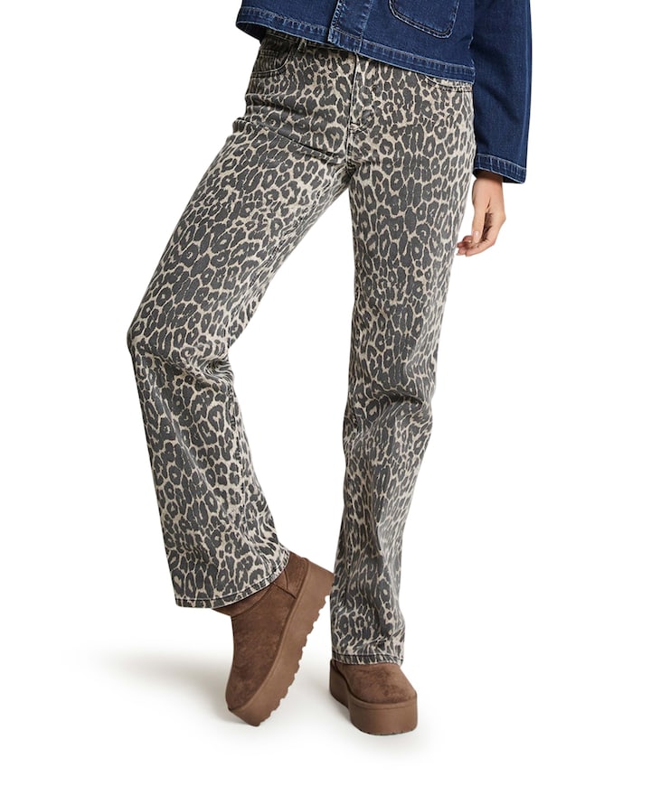 Eve - Leopard Print - P11 jeans beige