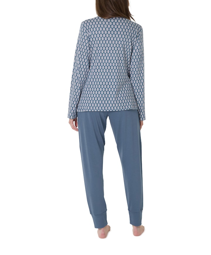 Dames pyjamaset blauw