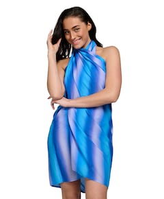 Dames pareo blauw