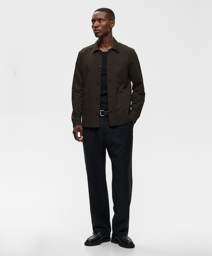 Heren overshirt bruin