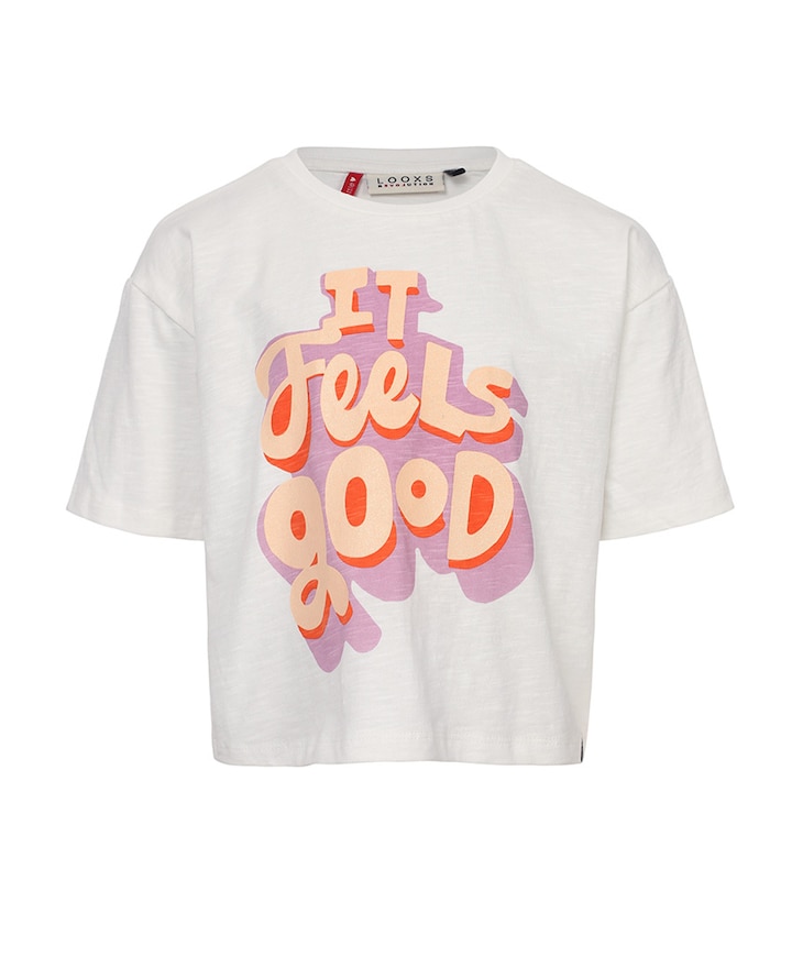 Meisjes t-shirt ecru