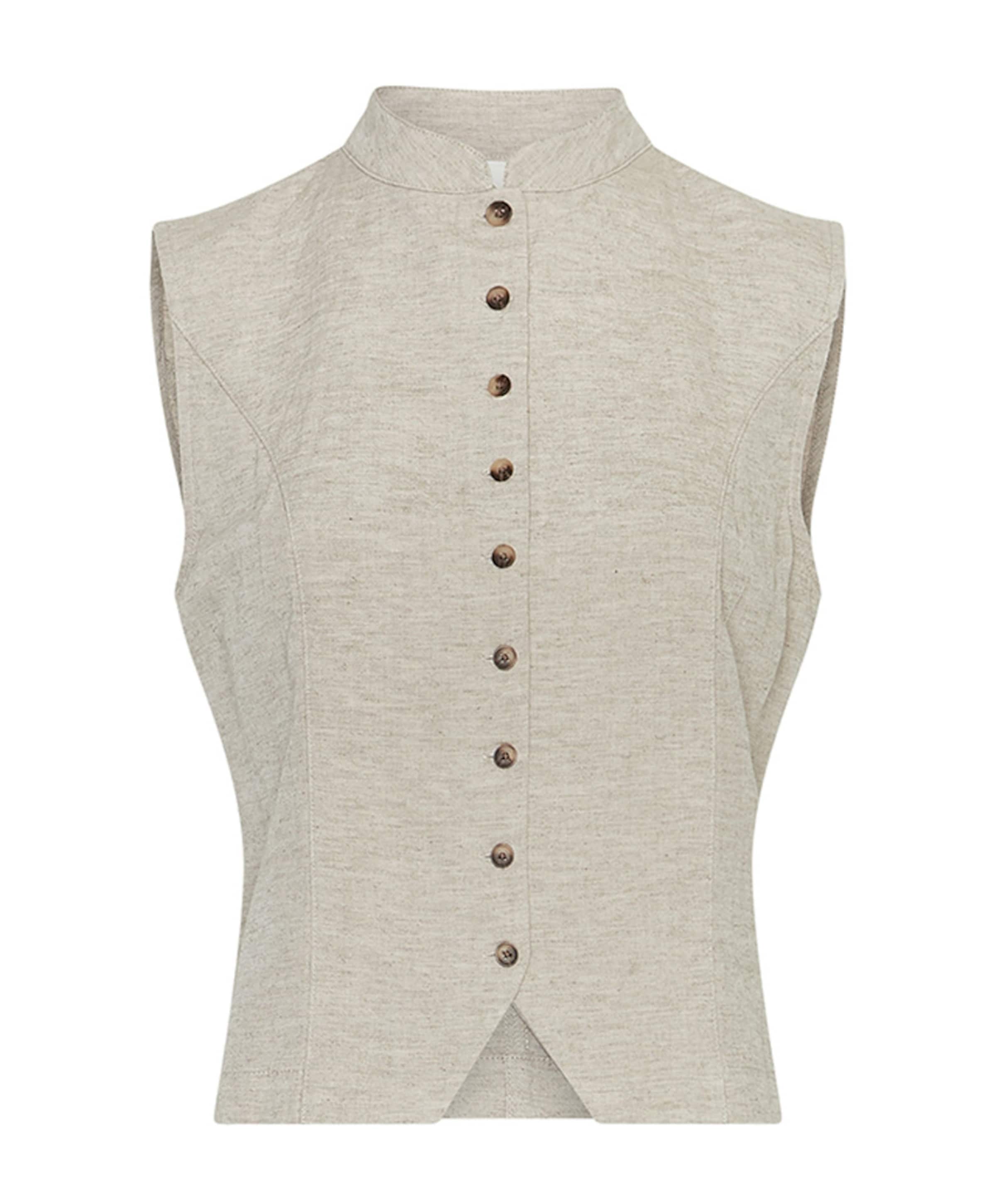 Dames gilet beige