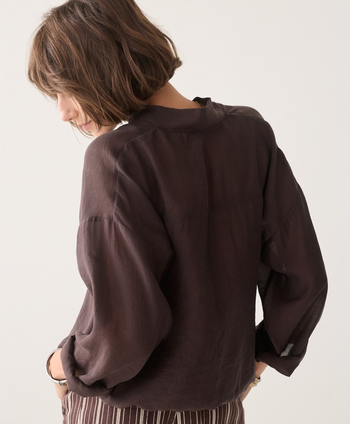 Dames blouse bruin